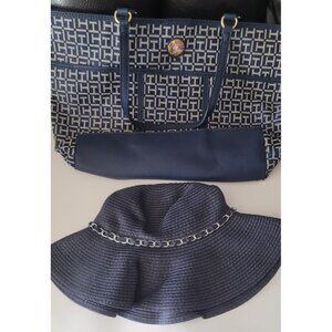 Tommy Hilfiger bag and hat set Women Shoulder Bag Blue